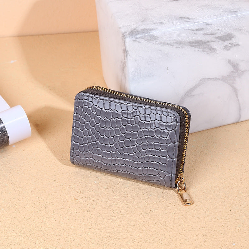 Wholesale Crocodile Pattern 9 Card Slots PU Wallet